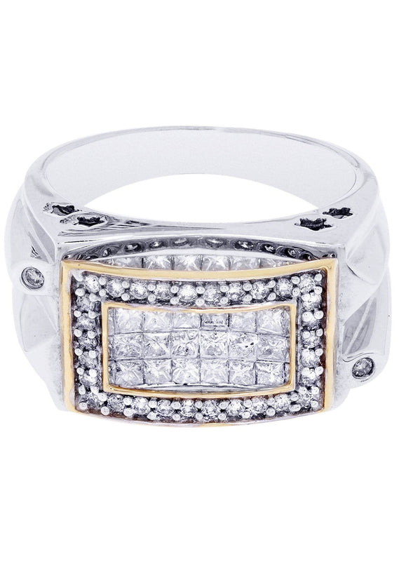 White Gold Mens Diamond Ring| 1.68 Carats| 11.24 Grams