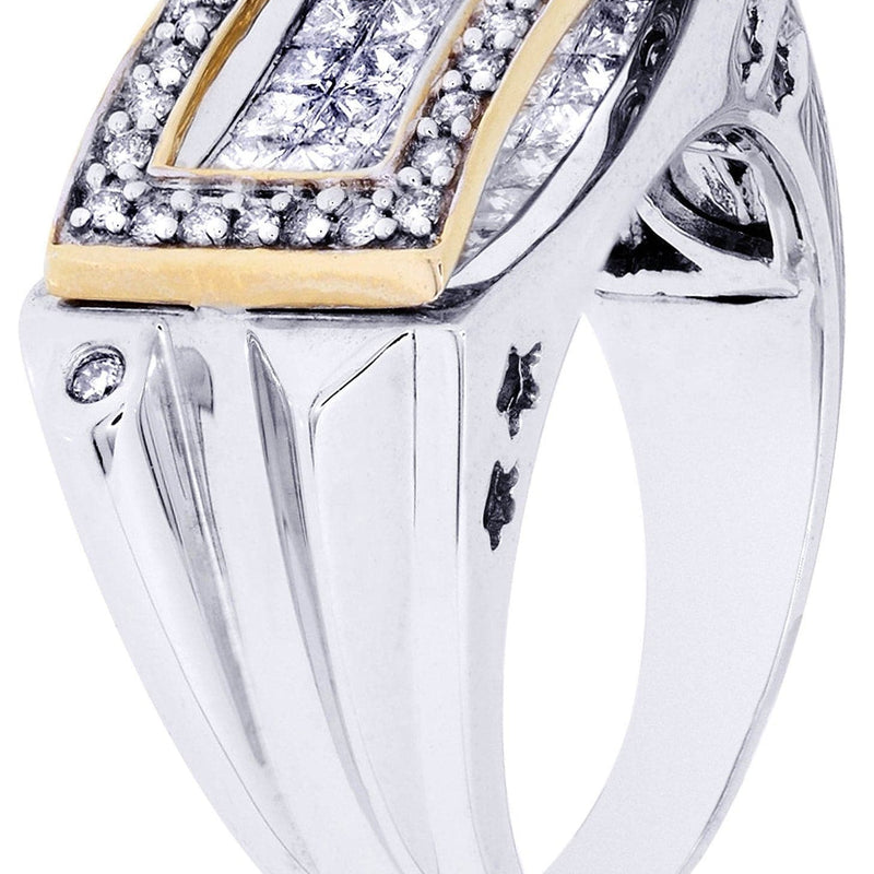 White Gold Mens Diamond Ring| 1.68 Carats| 11.24 Grams