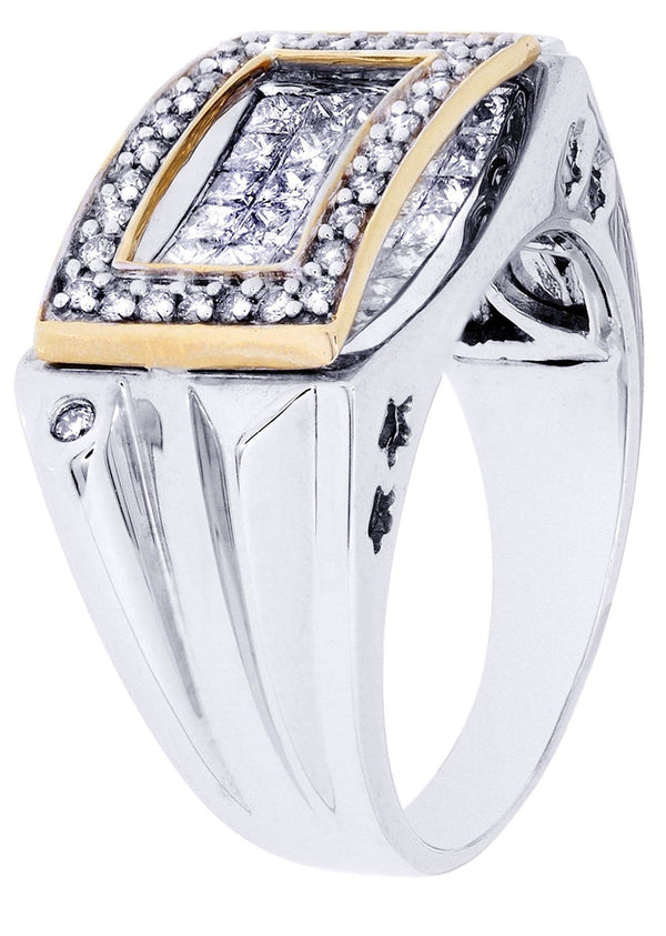 White Gold Mens Diamond Ring| 1.68 Carats| 11.24 Grams