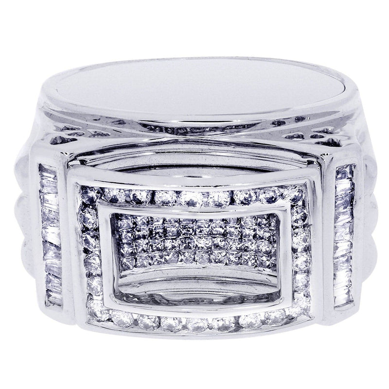 White Gold Mens Diamond Ring| 1.32 Carats| 14.43 Grams