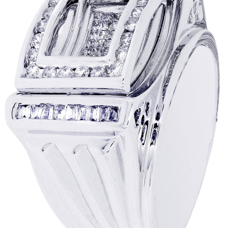 White Gold Mens Diamond Ring| 1.32 Carats| 14.43 Grams