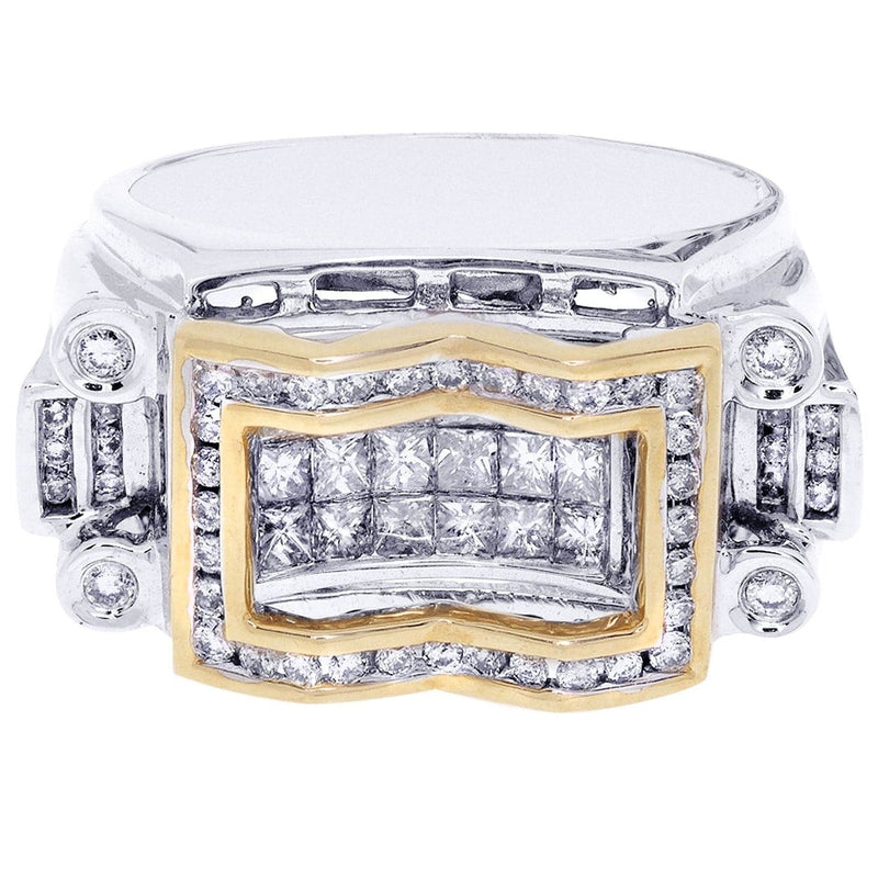 White Gold Mens Diamond Ring| 1.5 Carats| 14.59 Grams