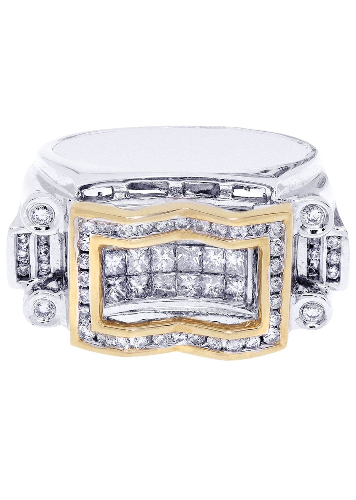 White Gold Mens Diamond Ring| 1.5 Carats| 14.59 Grams
