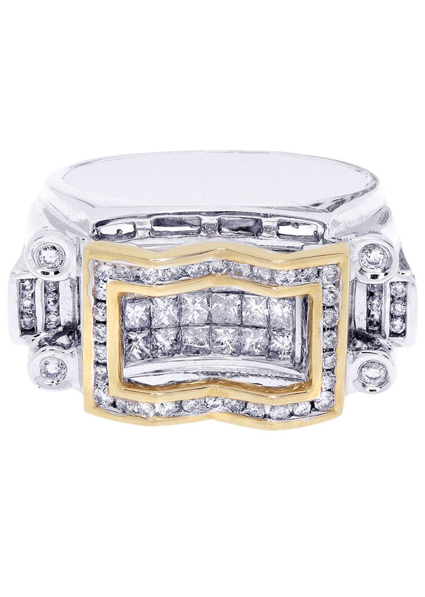 White Gold Mens Diamond Ring| 1.5 Carats| 14.59 Grams