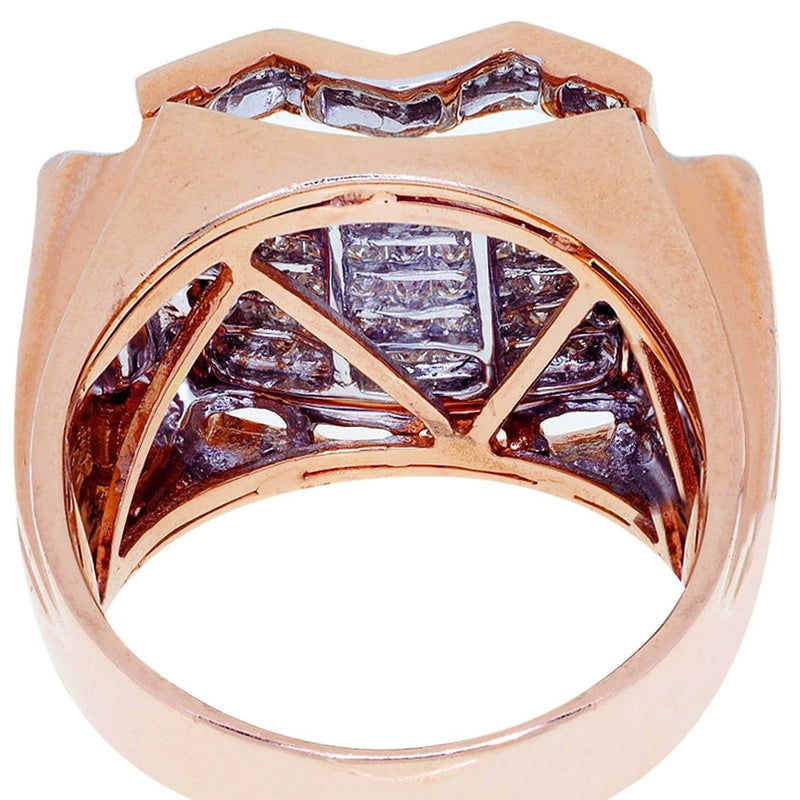 Rose Gold Mens Diamond Ring / Pinky Diamond Ring| 1.31 Carats