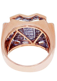 Rose Gold Mens Diamond Ring / Pinky Diamond Ring| 1.31 Carats