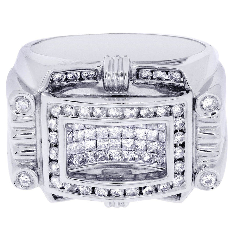 White Gold Mens Diamond Ring| 1.49 Carats| 17.17 Grams