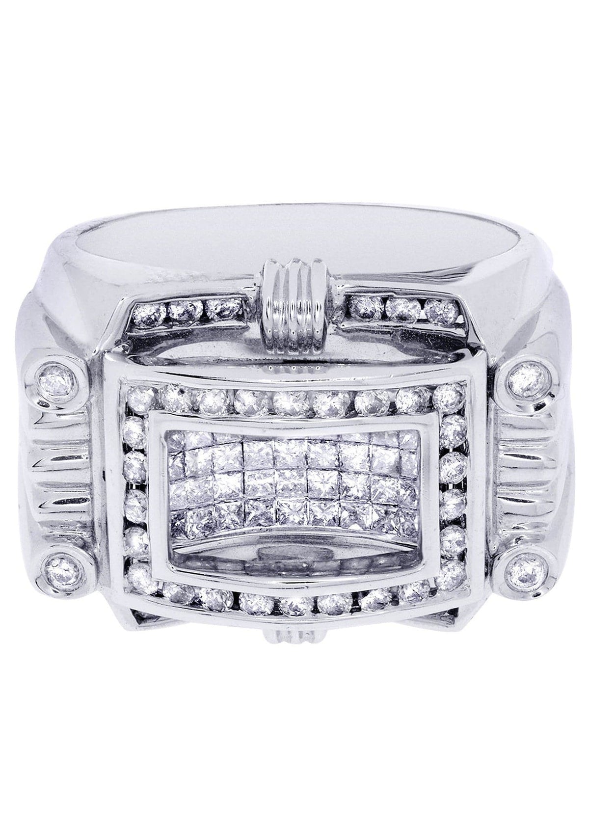 White Gold Mens Diamond Ring| 1.49 Carats| 17.17 Grams