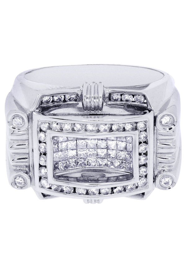 White Gold Mens Diamond Ring| 1.49 Carats| 17.17 Grams