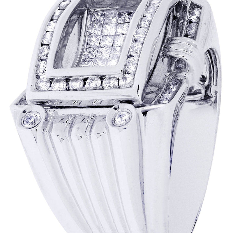 White Gold Mens Diamond Ring| 1.49 Carats| 17.17 Grams