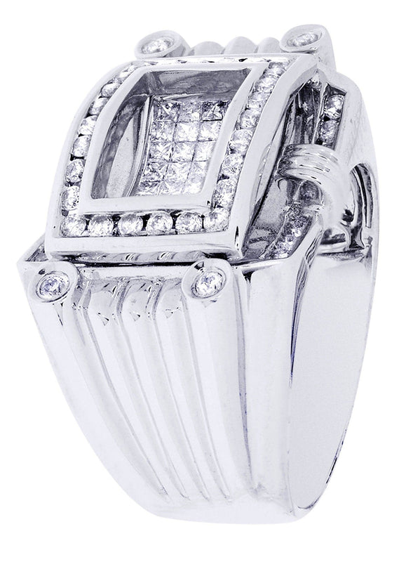 White Gold Mens Diamond Ring| 1.49 Carats| 17.17 Grams