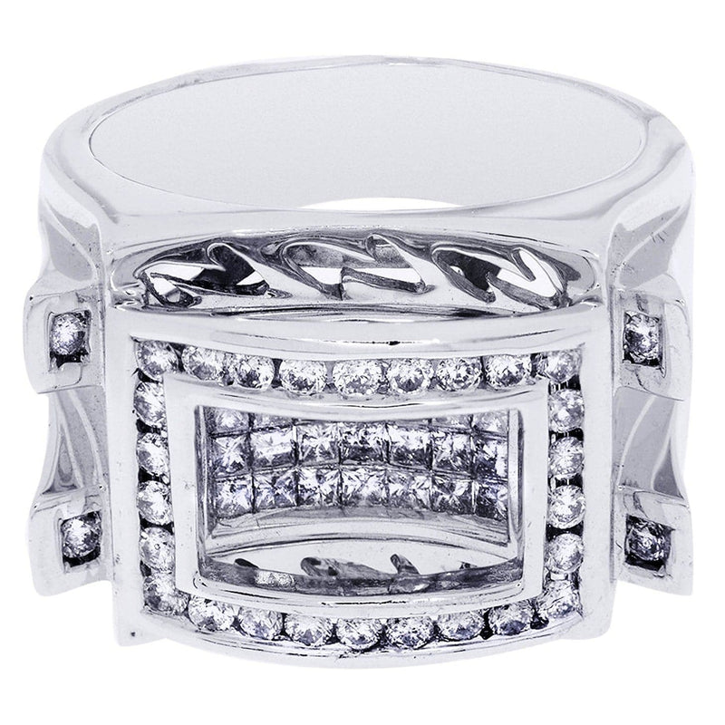 White Gold Mens Diamond Ring| 1.35 Carats| 16.56 Grams