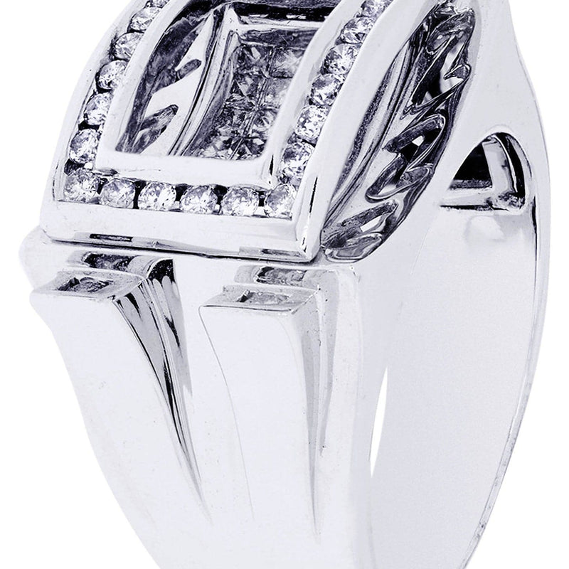 White Gold Mens Diamond Ring| 1.35 Carats| 16.56 Grams