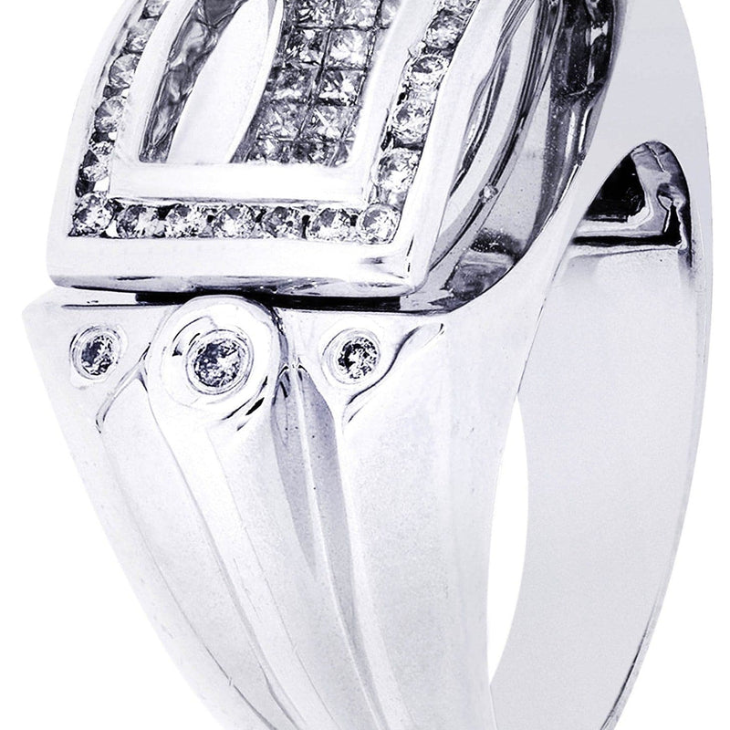 White Gold Mens Diamond Ring| 1.18 Carats| 18.23 Grams