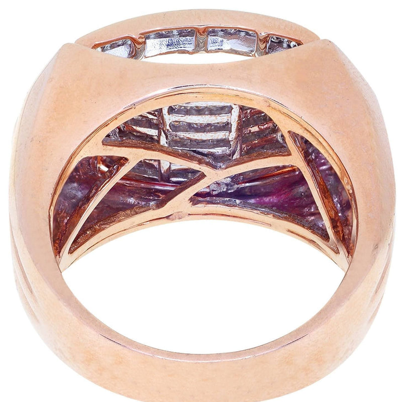 Rose Gold Mens Diamond Ring / Pinky Diamond Ring| 1.23 Carats