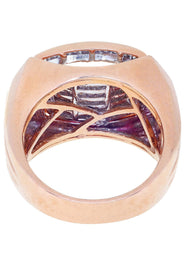 Rose Gold Mens Diamond Ring / Pinky Diamond Ring| 1.23 Carats
