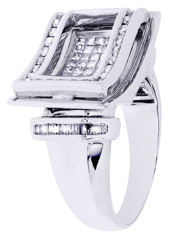 White Gold Mens Diamond Ring| 1.24 Carats| 13.19 Grams
