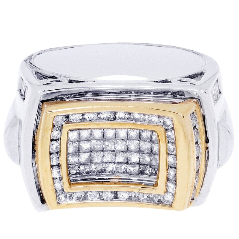 White Gold Mens Diamond Ring| 1.48 Carats| 15.44 Grams