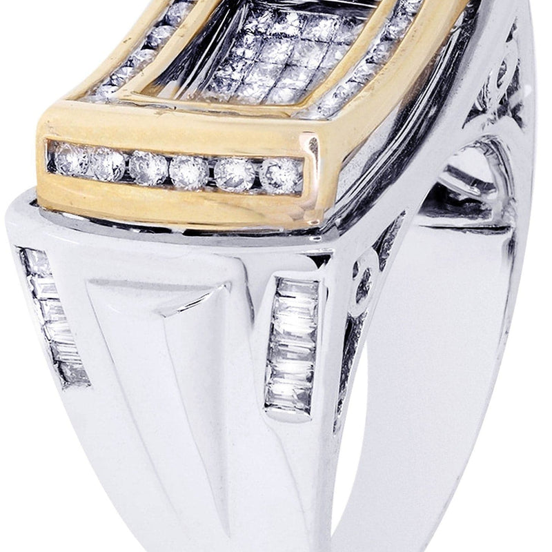 White Gold Mens Diamond Ring| 1.48 Carats| 15.44 Grams