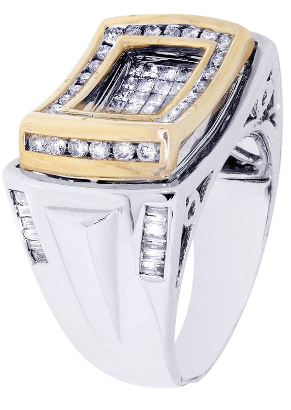 White Gold Mens Diamond Ring| 1.48 Carats| 15.44 Grams