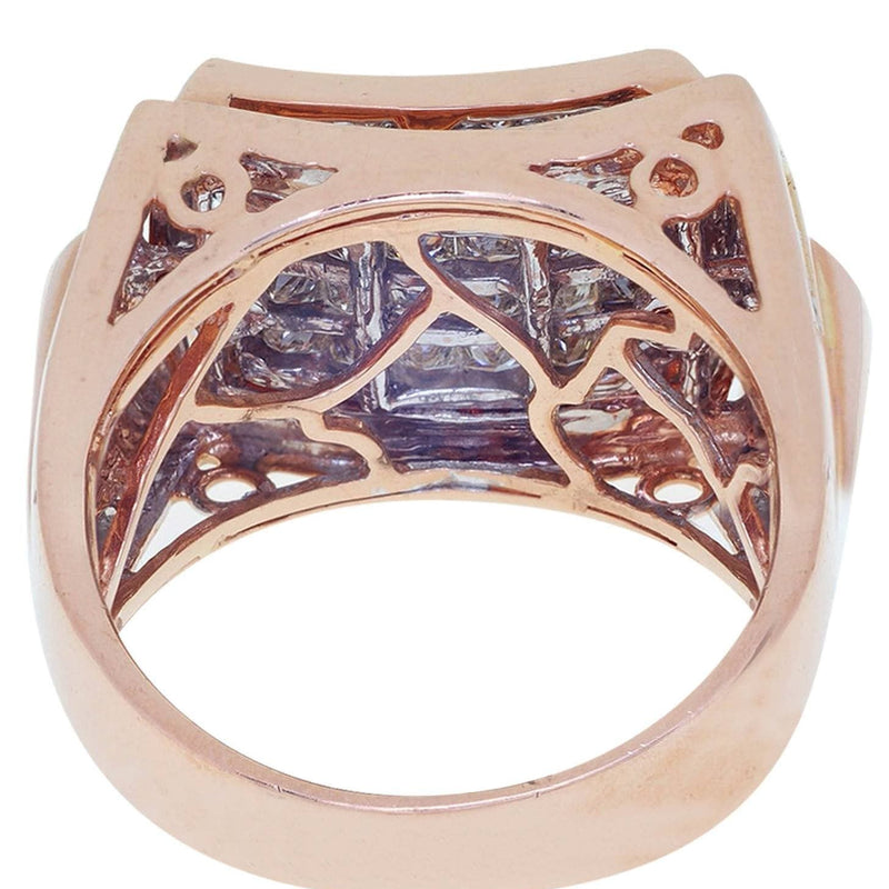 Rose Gold Mens Diamond Ring / Pinky Diamond Ring| 1.88 Carats