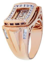 Rose Gold Mens Diamond Ring / Pinky Diamond Ring| 1.88 Carats