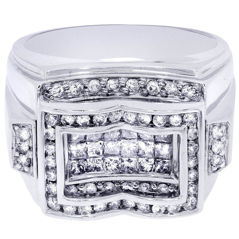 White Gold Mens Diamond Ring| 1.44 Carats| 14.73 Grams