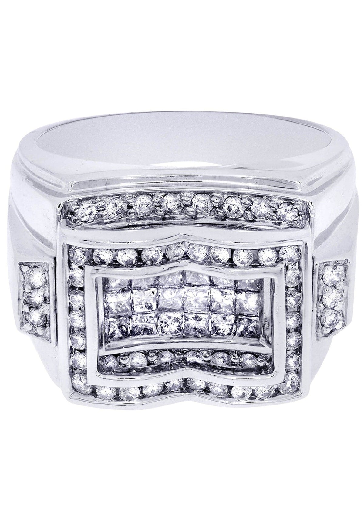 White Gold Mens Diamond Ring| 1.44 Carats| 14.73 Grams
