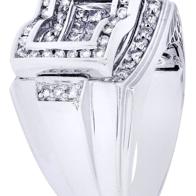 White Gold Mens Diamond Ring| 1.44 Carats| 14.73 Grams