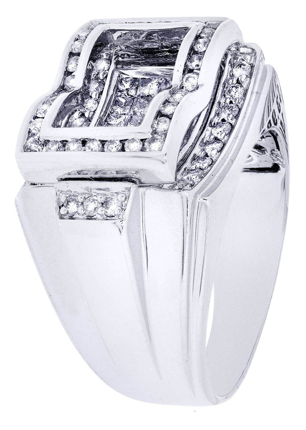 White Gold Mens Diamond Ring| 1.44 Carats| 14.73 Grams