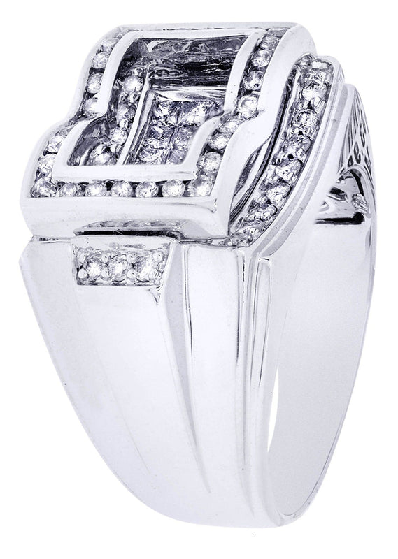 White Gold Mens Diamond Ring| 1.44 Carats| 14.73 Grams