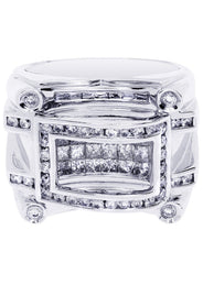 White Gold Mens Diamond Ring| 1.84 Carats| 18.66 Grams
