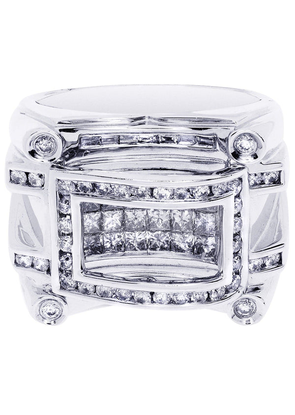 White Gold Mens Diamond Ring| 1.84 Carats| 18.66 Grams