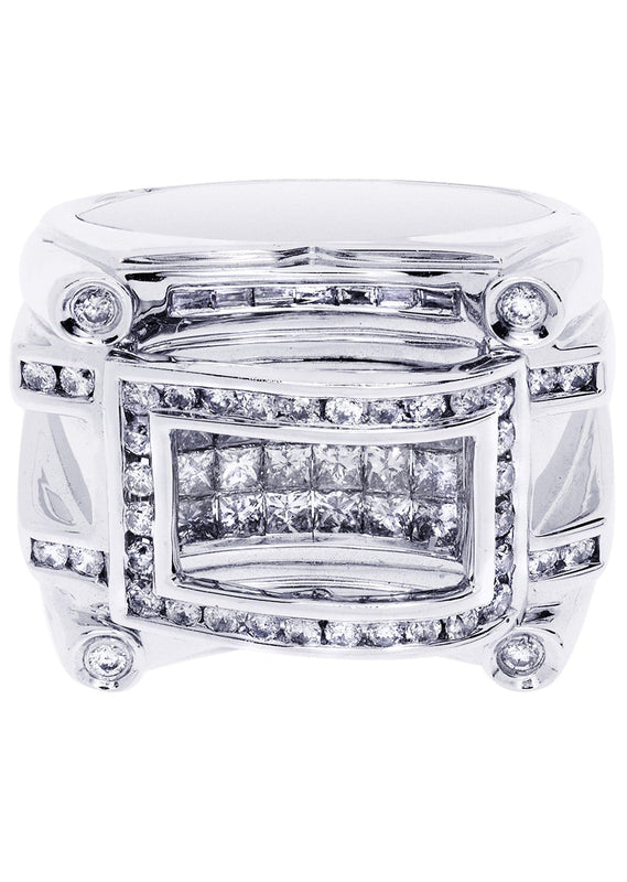 White Gold Mens Diamond Ring| 1.84 Carats| 18.66 Grams