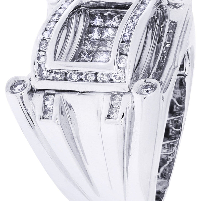White Gold Mens Diamond Ring| 1.84 Carats| 18.66 Grams