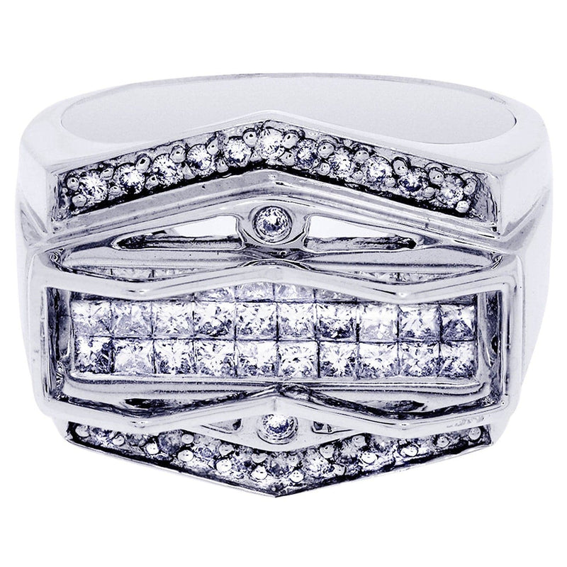 White Gold Mens Diamond Ring| 1.14 Carats| 12.43 Grams