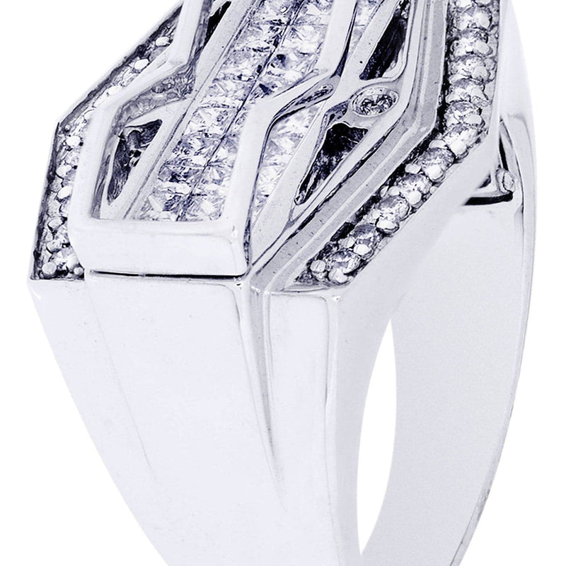White Gold Mens Diamond Ring| 1.14 Carats| 12.43 Grams