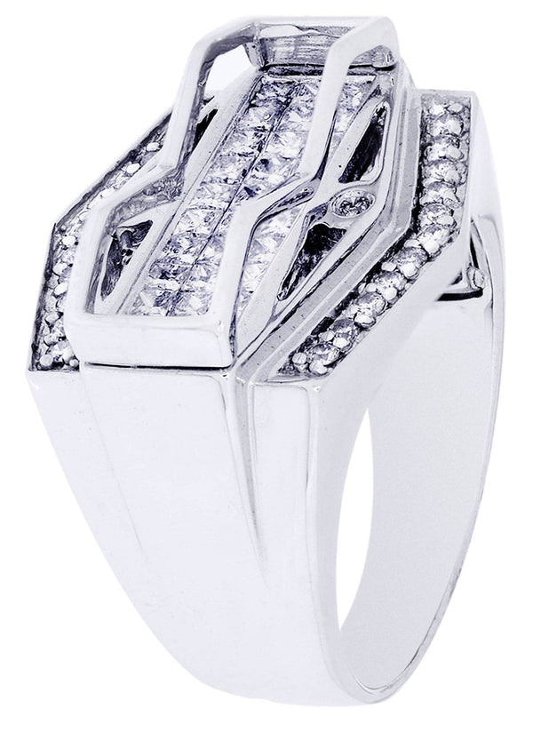 White Gold Mens Diamond Ring| 1.14 Carats| 12.43 Grams