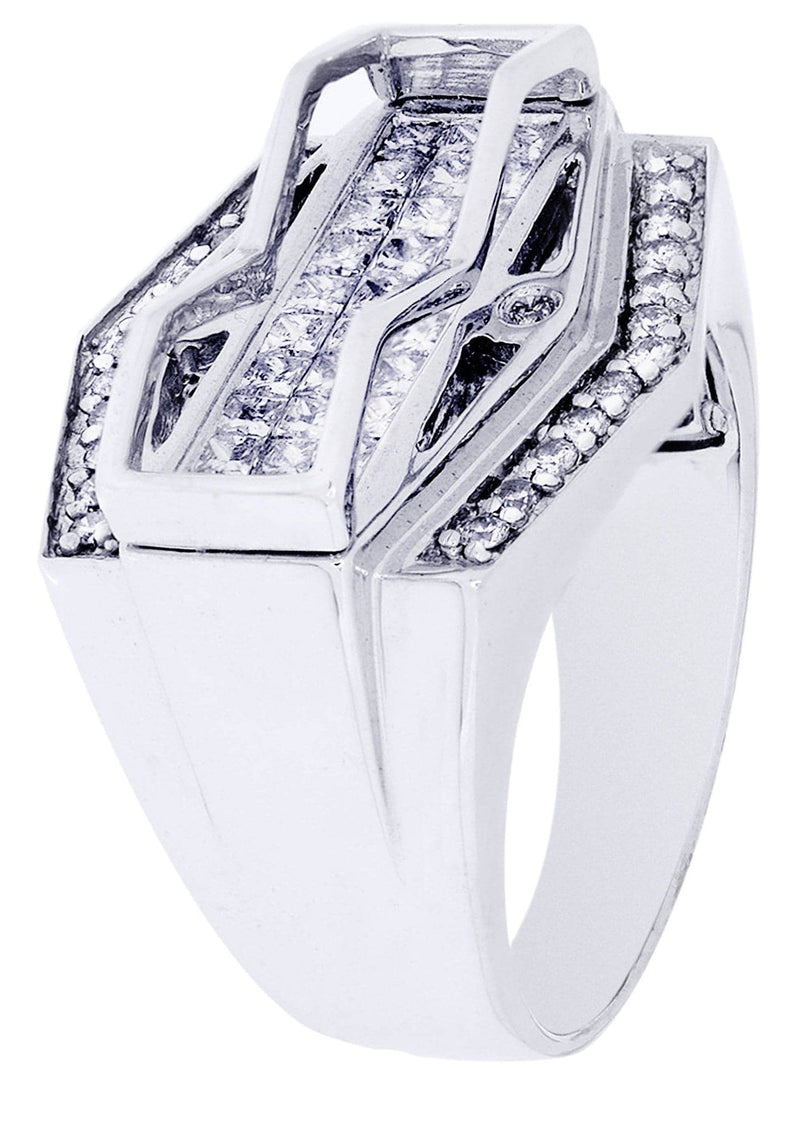 White Gold Mens Diamond Ring| 1.14 Carats| 12.43 Grams