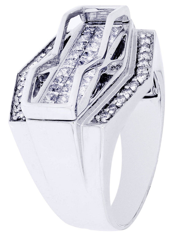 White Gold Mens Diamond Ring| 1.14 Carats| 12.43 Grams