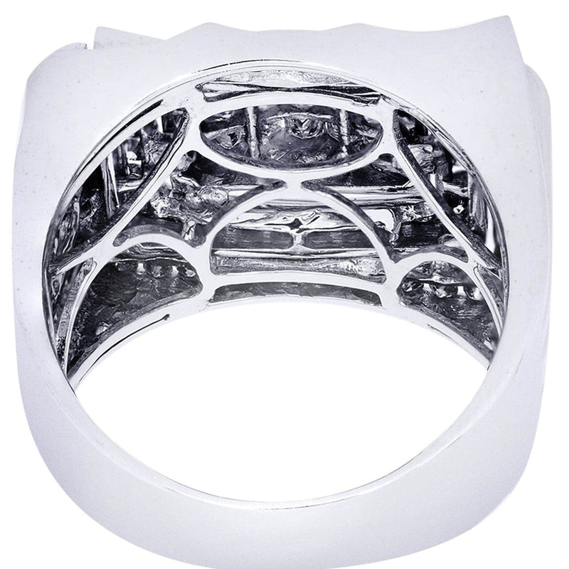 White Gold Mens Diamond Ring| 1.48 Carats| 16.25 Grams