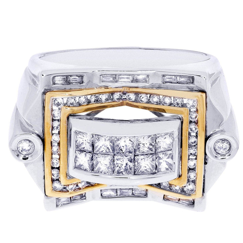 White Gold Mens Diamond Ring| 1.44 Carats| 14.01 Grams