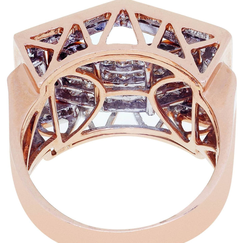 Rose Gold Mens Diamond Ring / Pinky Diamond Ring| 1.91 Carats