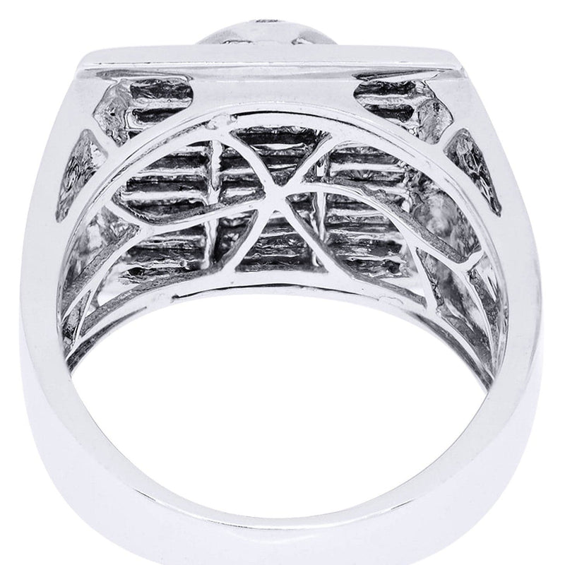 White Gold Mens Diamond Ring| 2 Carats| 11.15 Grams