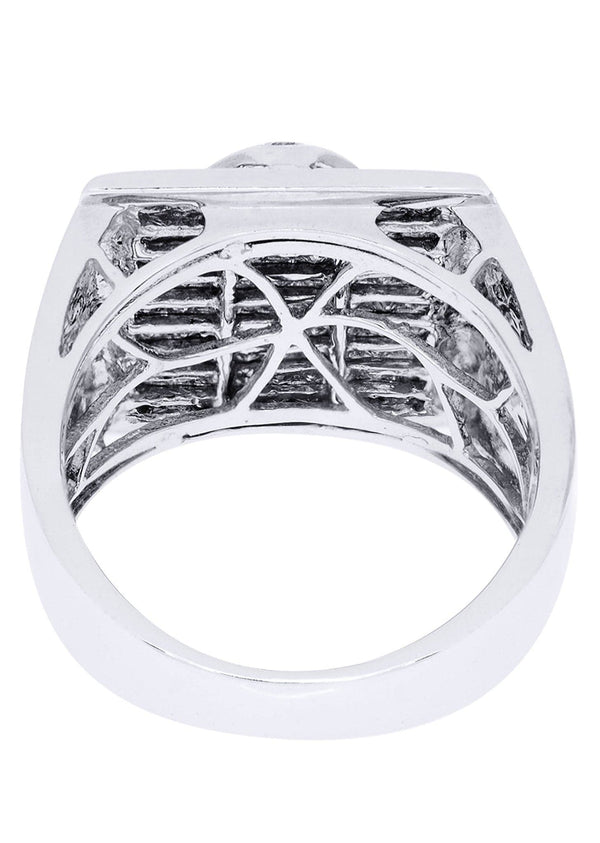 White Gold Mens Diamond Ring| 2 Carats| 11.15 Grams