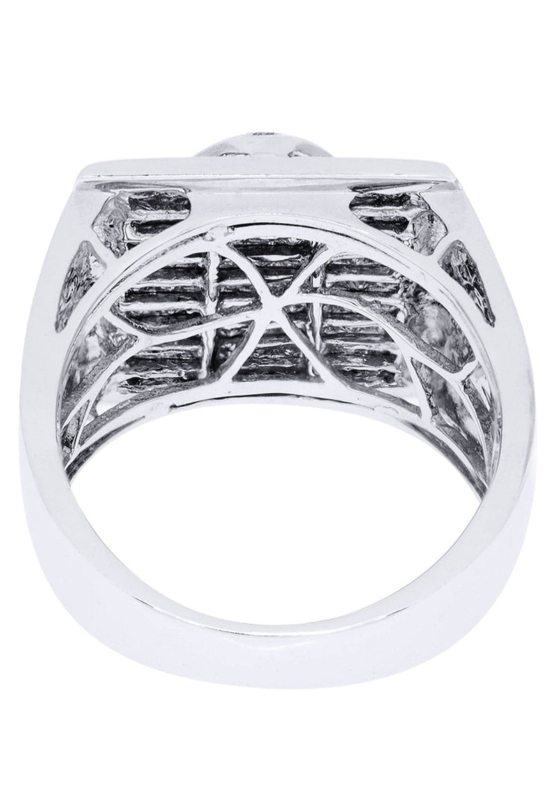 White Gold Mens Diamond Ring| 2 Carats| 11.15 Grams