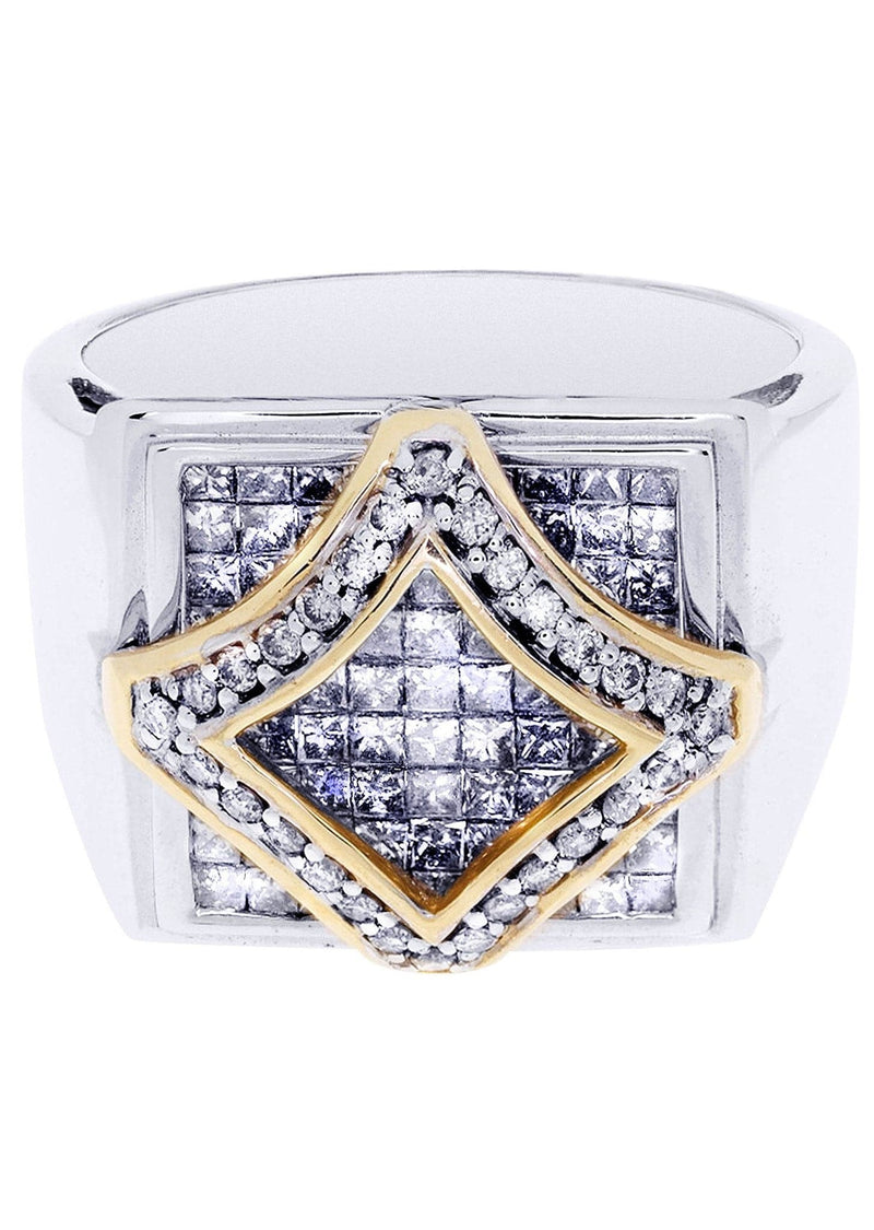 White Gold Mens Diamond Ring| 2.02 Carats| 11.8 Grams