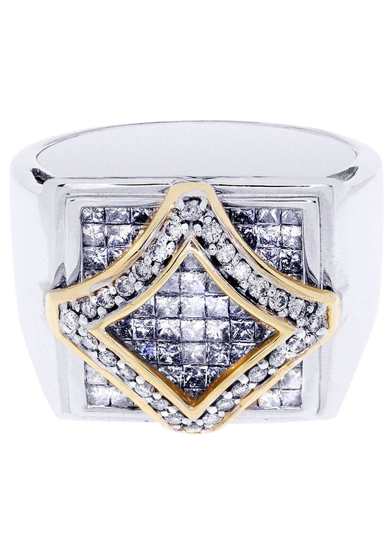 White Gold Mens Diamond Ring| 2.02 Carats| 11.8 Grams