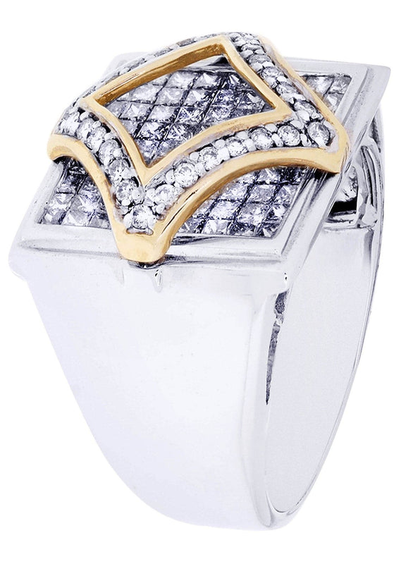 White Gold Mens Diamond Ring| 2.02 Carats| 11.8 Grams