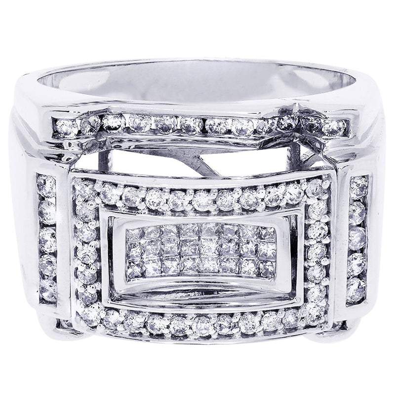 White Gold Mens Diamond Ring| 1.11 Carats| 13.37 Grams
